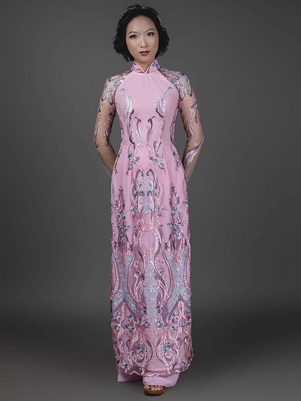 Vietnamese Ao Dai With Pants Custom Made – aodaistyle